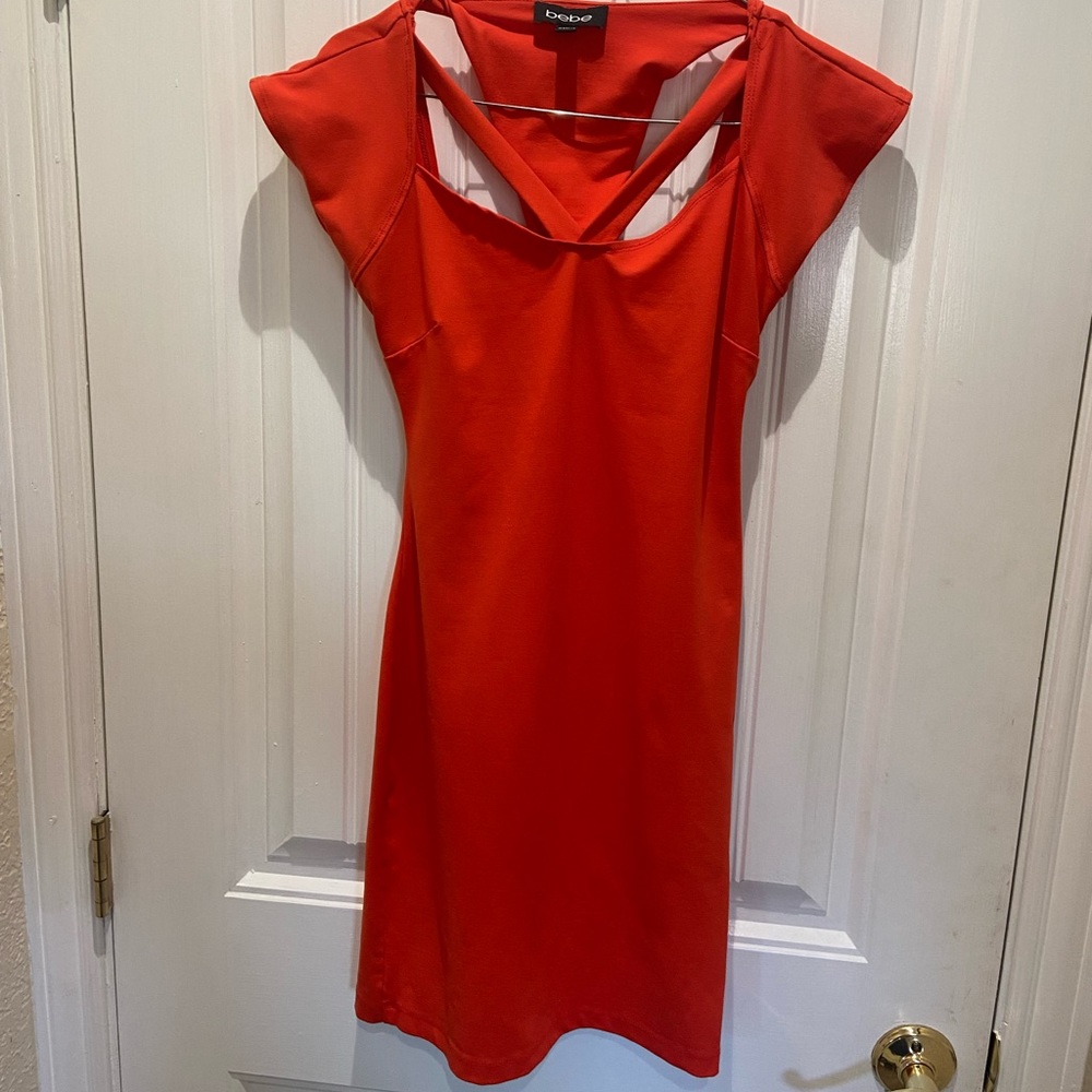 BEBE cap sleeve dress